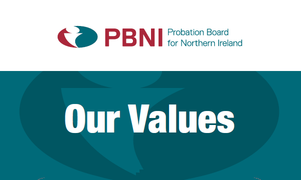 Graphic of PBNI Our Values  