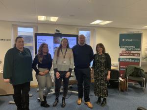 Photo of GamLearn and Probation staff at Probation's Learning and Development unit