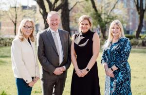 “The Probation Board’s Deputy Chair Bria Mongan, Chair Glenn Houston, Director of Operations Gillian Montgomery and Assistant Director Aideen McLaughlin getting ready to launch the Service User Involvement Strategy at Clifton House