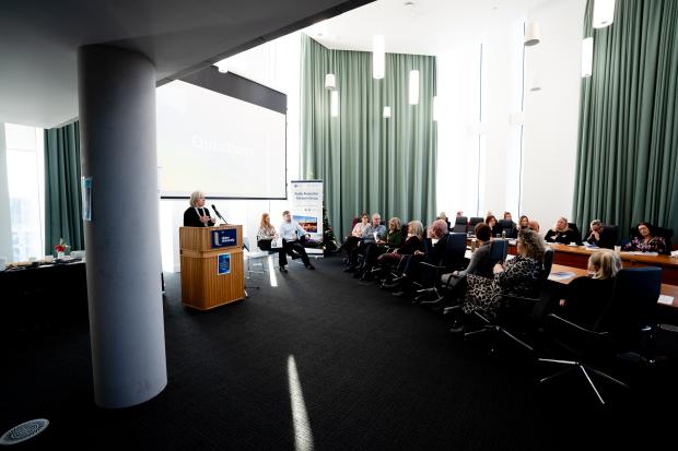 Probation Board Head of Communications Gail McGreevy introducing the Seminar and setting out the agenda for the day.