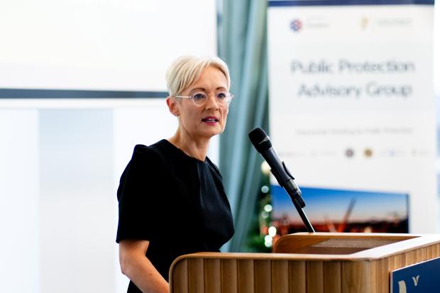 Probation Board Chief Executive Amanda Stewart giving the opening remarks