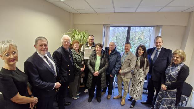 Celebrating Service User receiving High Sheriff Award